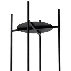 Czarny kwietnik stojący na 2 doniczki 70 cm