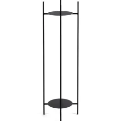 Czarny kwietnik stojący na 2 doniczki 100 cm * HowHomely Hot