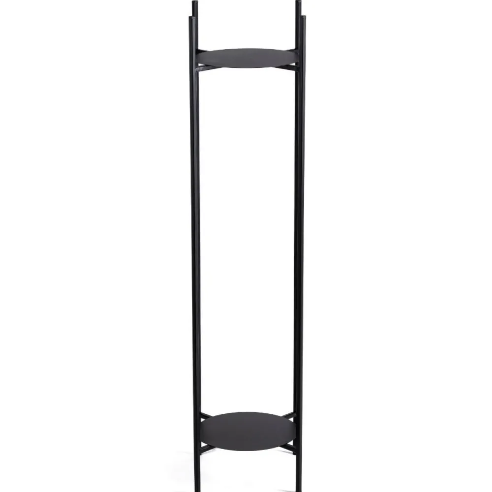 Czarny kwietnik stojący na 2 doniczki 100 cm * HowHomely Hot