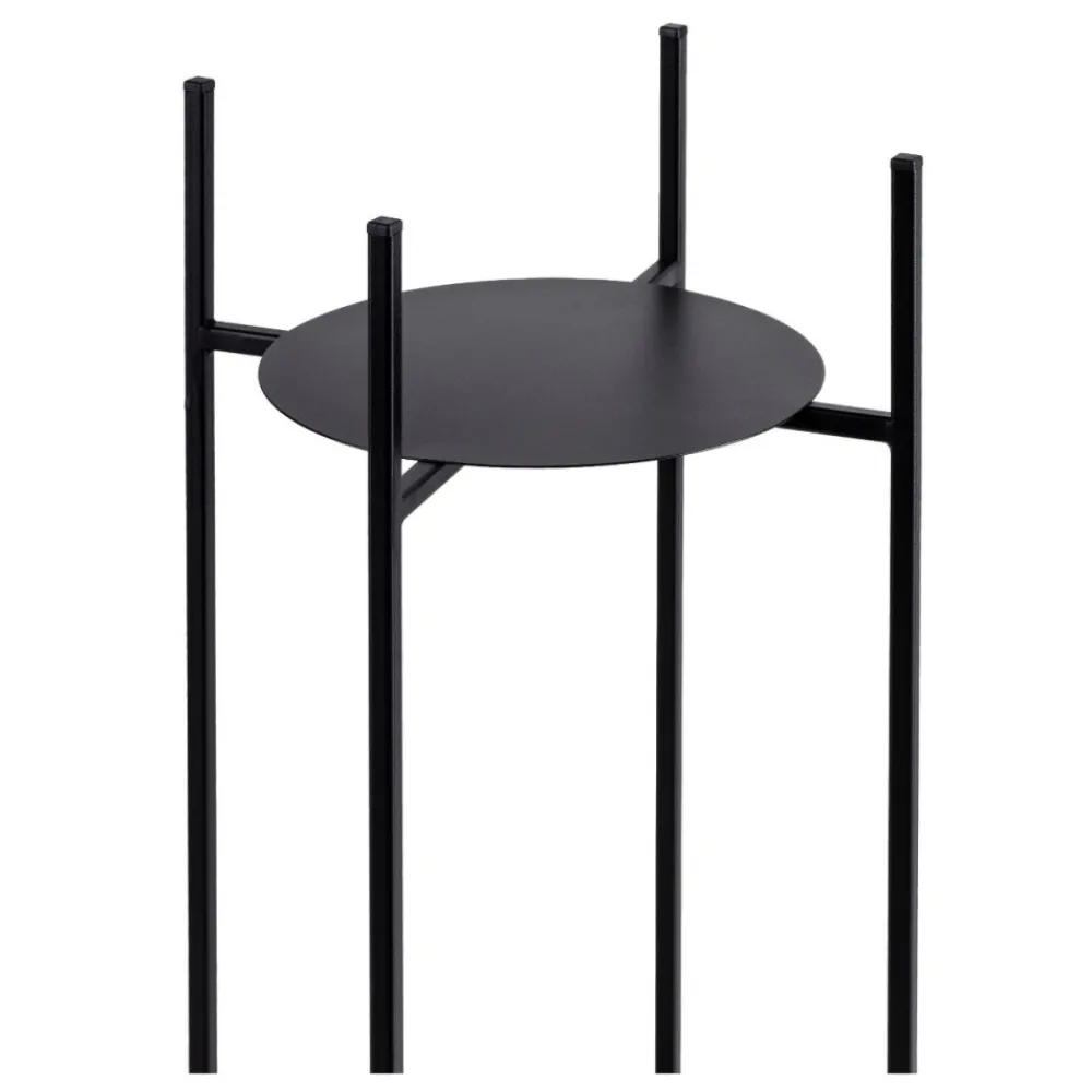Czarny kwietnik stojący na 2 doniczki 100 cm * HowHomely Hot