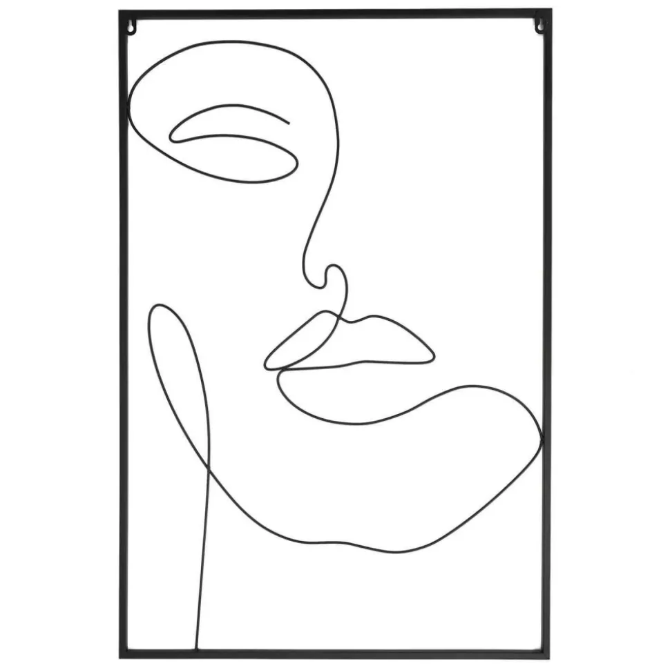 Dekoracja ścienna LINE FACE – metalowa