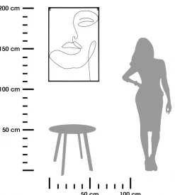 Dekoracja ścienna LINE FACE – metalowa