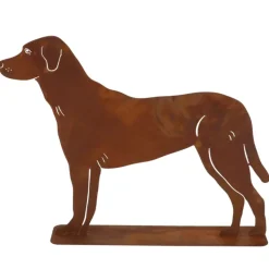 Dekoracja ogrodowa Figurka Psa ze stali corten h45 cm
