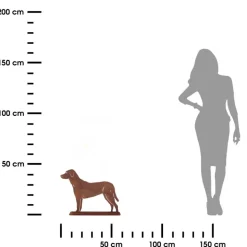 Dekoracja ogrodowa Figurka Psa ze stali corten h45 cm