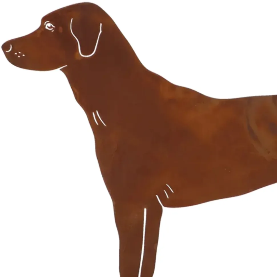 Dekoracja ogrodowa Figurka Psa ze stali corten h45 cm