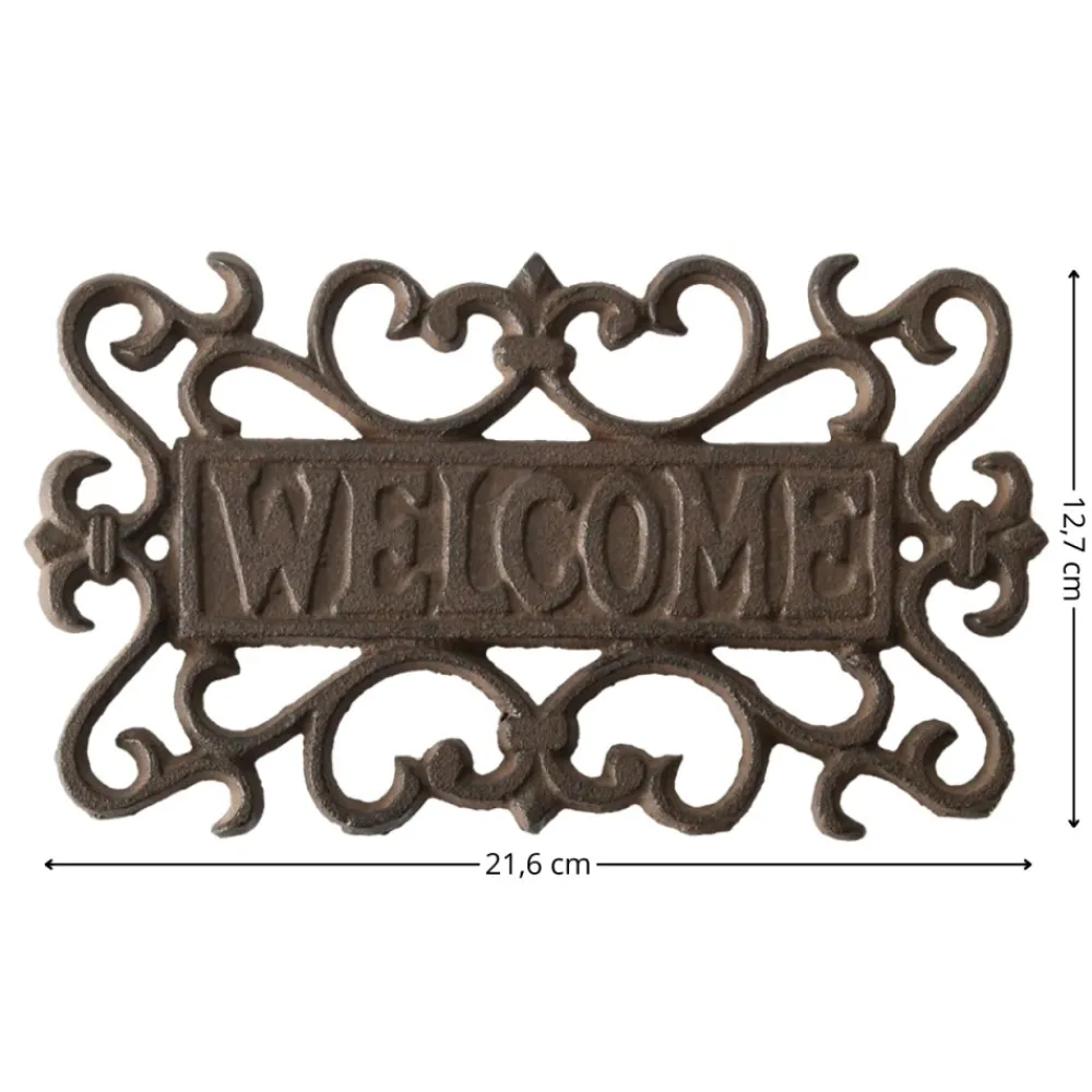 Dekoracja żeliwna na drzwi z napisem Welcome * Esschert Design Hot