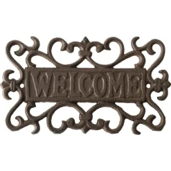 Dekoracja żeliwna na drzwi z napisem Welcome * Esschert Design Hot