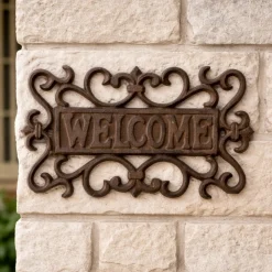 Dekoracja żeliwna na drzwi z napisem Welcome * Esschert Design Hot