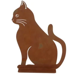 Dekoracja ogrodowa Kot ze stali corten h30 cm * Esschert Design Discount