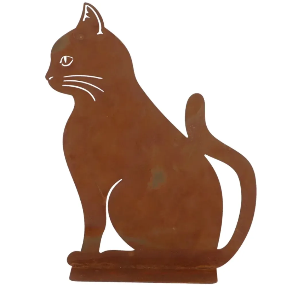 Dekoracja ogrodowa Kot ze stali corten h30 cm * Esschert Design Discount