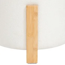 Dekoracyjna biała pufa 37,5 cm Bansa