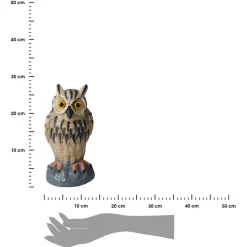 Dekoracyjna sowa ogrodowa brązowa 25 cm