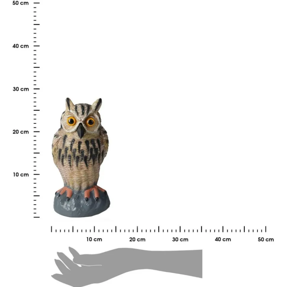 Dekoracyjna sowa ogrodowa brązowa 25 cm