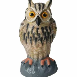 Dekoracyjna sowa ogrodowa brązowa 25 cm