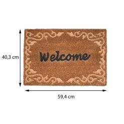 Dekoracyjna wycieraczka kokosowa Welcome * Esschert Design Discount