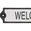 Dekoracyjny metalowy szyld na drzwi Welcome