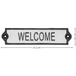 Dekoracyjny metalowy szyld na drzwi Welcome