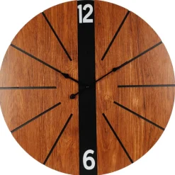 Dekoracyjny zegar z motywem drewna 60cm