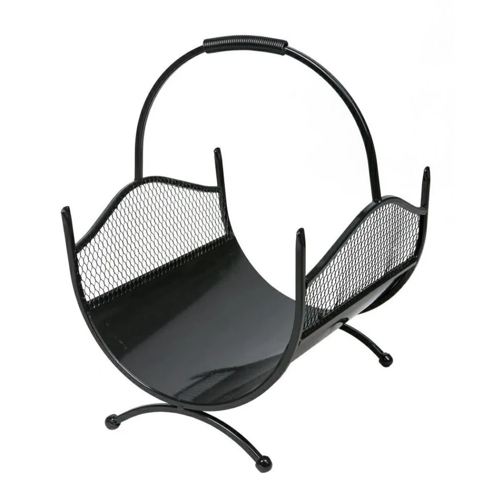 Dekoracyjny kosz na drewno Criss metal 40 cm * Dąstal Clearance