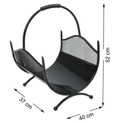 Dekoracyjny kosz na drewno Criss metal 40 cm * Dąstal Clearance