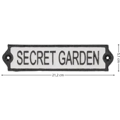 Dekoracyjny metalowy szyld Secret garden * Esschert Design Discount