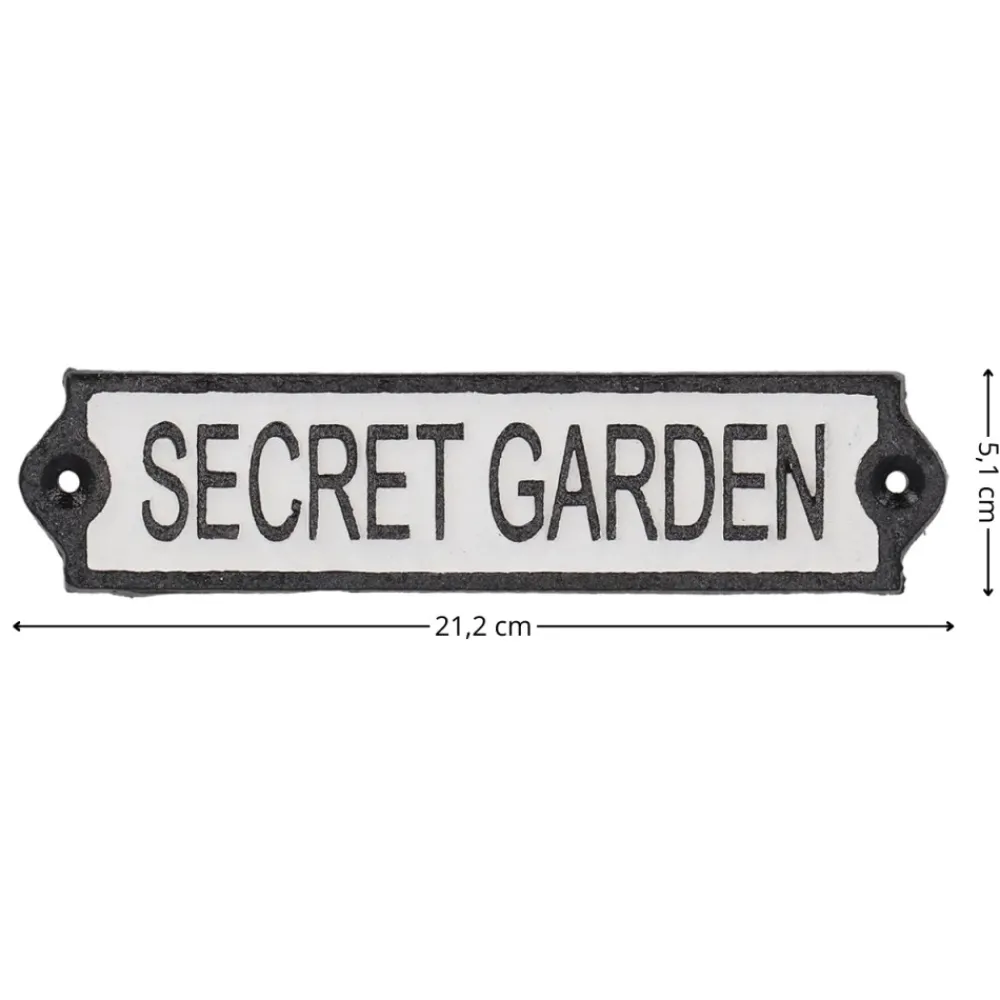 Dekoracyjny metalowy szyld Secret garden * Esschert Design Discount