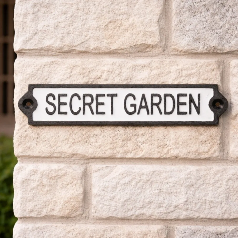 Dekoracyjny metalowy szyld Secret garden * Esschert Design Discount