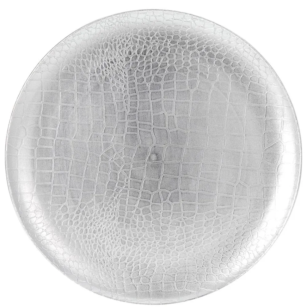 Dekoracyjny talerz srebrny 33 cm * Excellent Houseware Outlet