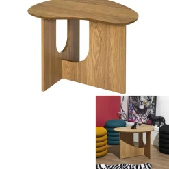Designerski stolik kawowy ARCO kolor dębowy