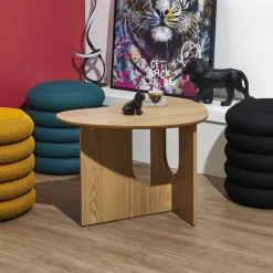 Designerski stolik kawowy ARCO kolor dębowy