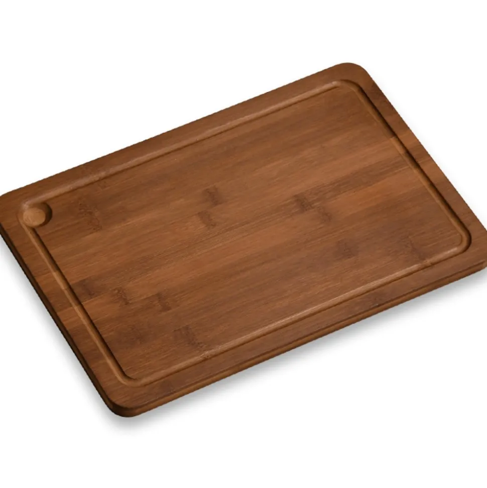 Deska do krojenia i serwowania ciemny bambus 38 x 25 cm
