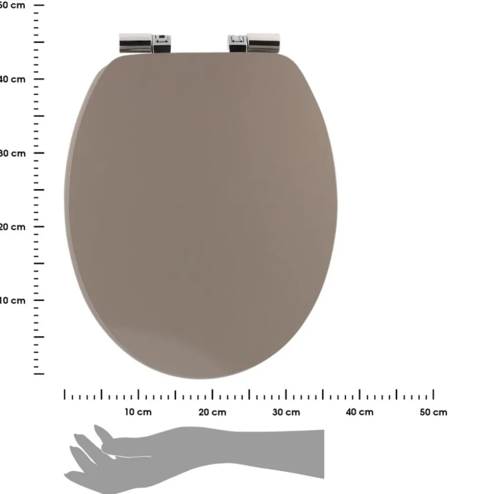 Deska sedesowa wolnoopadająca taupe