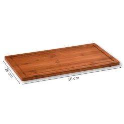 Deska z ciemnego bambusa z nóżkami 50x28x3,1 cm
