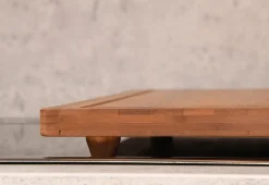 Deska z ciemnego bambusa z nóżkami 50x28x3,1 cm