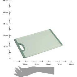 Deska do krojenia plastikowa antypoślizgowa zielona z uchwytem 36,5x24,5x0,9 cm * Kesper Best