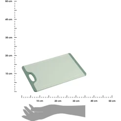Deska do krojenia plastikowa antypoślizgowa zielona z uchwytem 29,5x19,5x0,8 cm * Kesper Sale