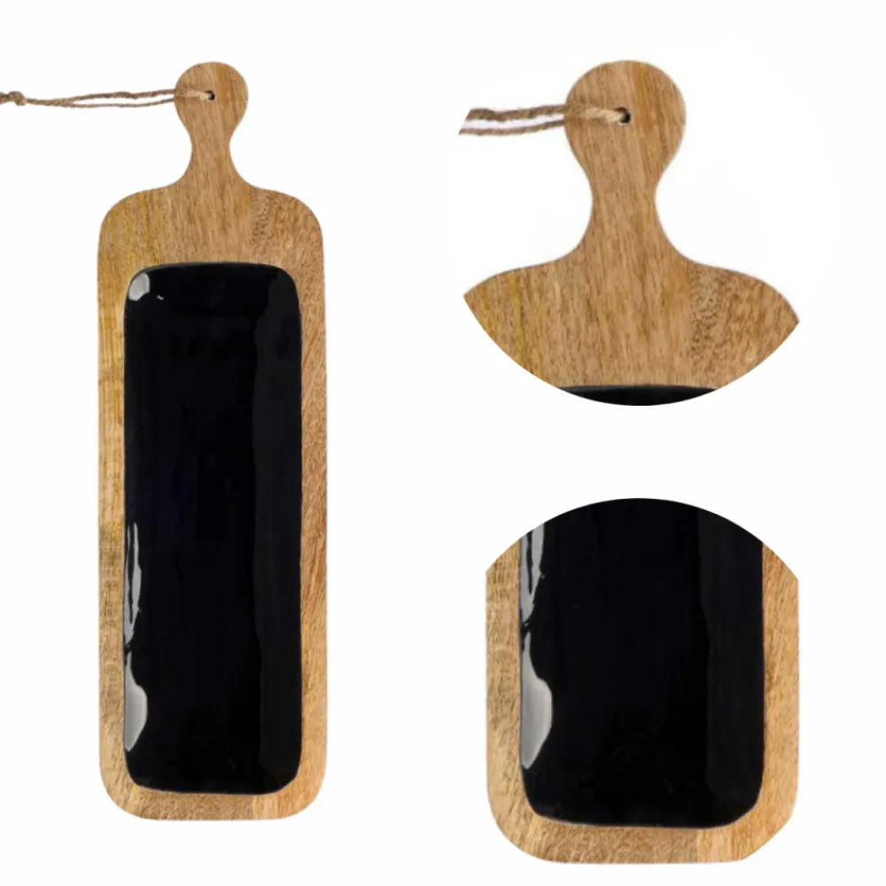 Deska do serwowania z czarnym wykończeniem * GIFTDECOR Sale