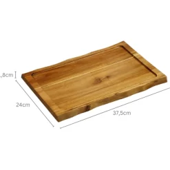 Deska do serwowania z drewna akacjowego FSC z naturalną krawędzią 37,5x24x1,8 cm * Kesper Outlet