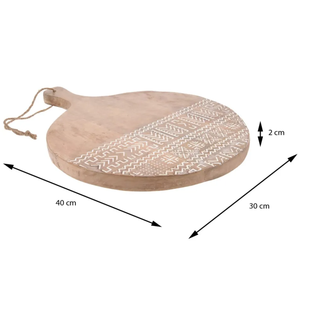 Deska do serwowania z rączką Etnic o średnicy 30 cm * Excellent Houseware Best