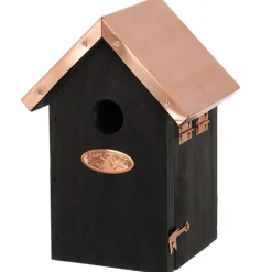 Domek dla ptaków czarny z miedzianym daszkiem * Esschert Design Discount