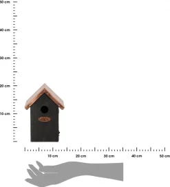 Domek dla ptaków czarny z miedzianym daszkiem * Esschert Design Discount