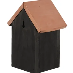 Domek dla ptaków czarny z miedzianym daszkiem * Esschert Design Discount