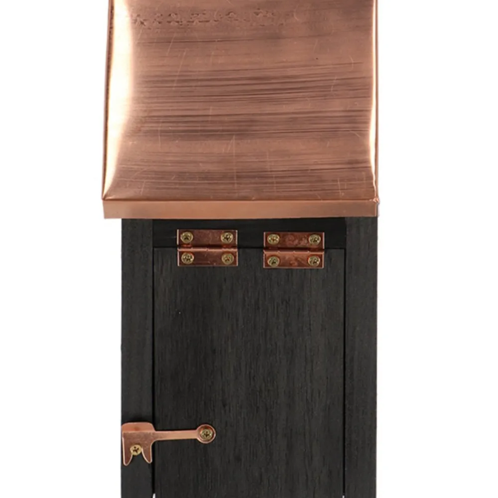 Domek dla ptaków czarny z miedzianym daszkiem * Esschert Design Discount