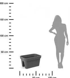 Donica balustradowa Lys antracyt 45 cm