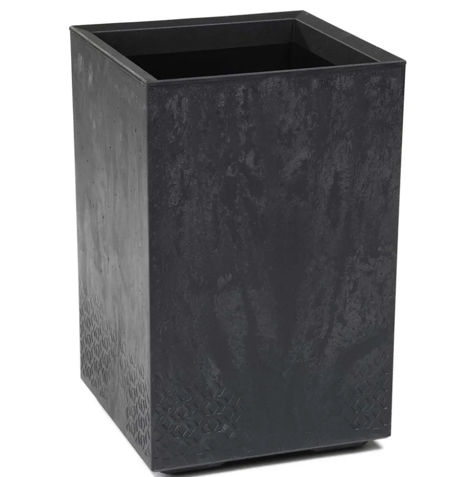 Donica Betonique na kółkach czarny beton H60x40 cm