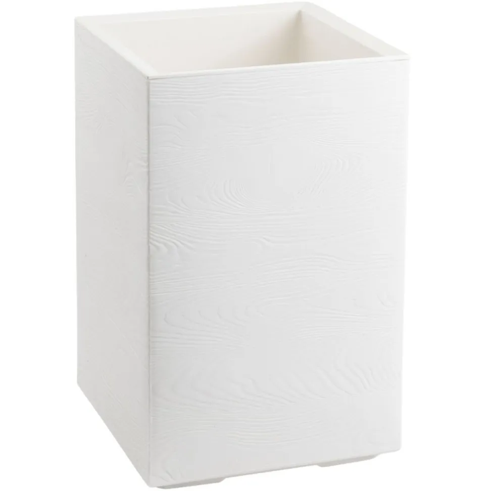 Donica Betonique na kółkach deska recykling kremowy H60x40 cm