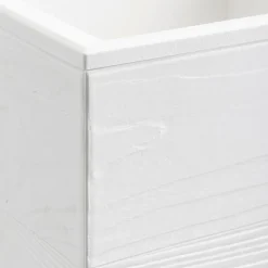 Donica Betonique na kółkach deska recykling kremowy H60x40 cm