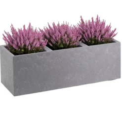 Donica Betonique na kółkach szary beton 90x30xh30 cm