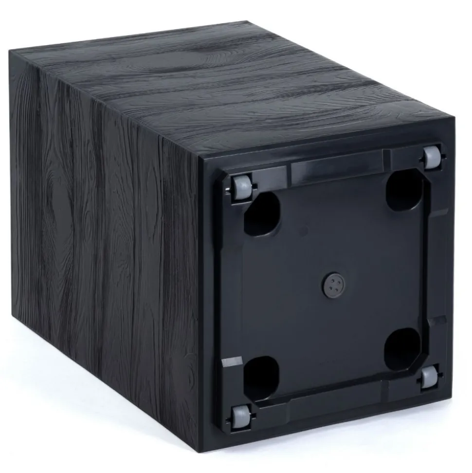 Donica Betonique na kółkach deska recykling antracyt H60x40 cm