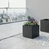 Donica Betonique na kółkach ECO antracyt 30x30xh30 cm